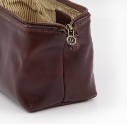 Tuscany Leather Smarty Reise - Kulturtasche aus Leder - Klein Schwarz, Schwarz