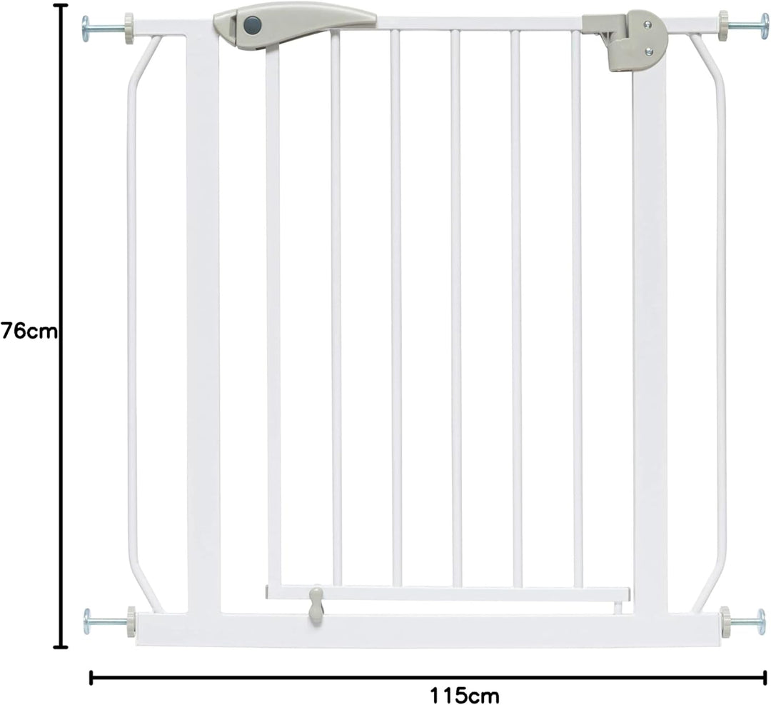 ib style® Berrin ! PREISSIEGER ! Treppengitter 58-175cm | Türschutzgitter | Ohne Bohren | 90° Stop |
