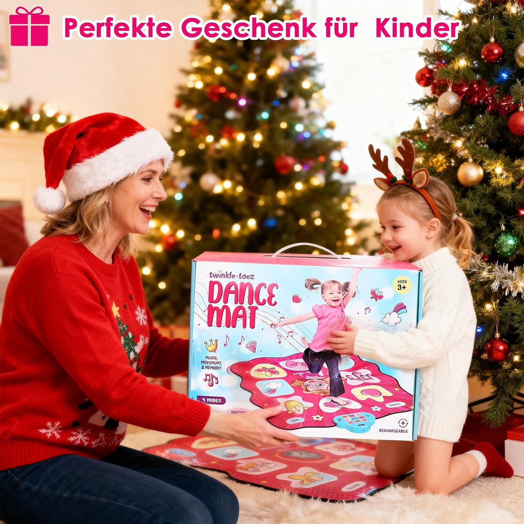 GuKKK Tanzmatte Spielzeug Mädchen Geschenk Kabelloses Bluetooth Elektronisches Tanzspiel mit 4 Spiel