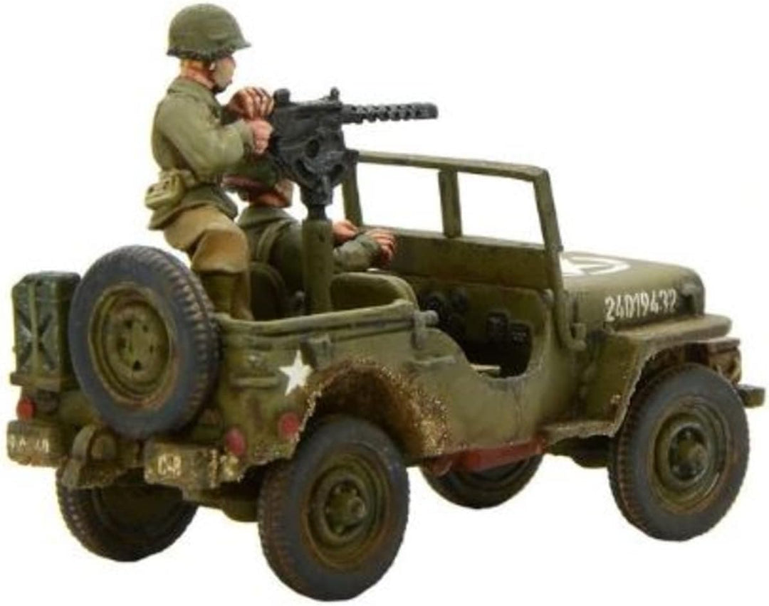 Bolt Action Warlord Games, miniatures - US Army Jeep with 30 Cal MMG
