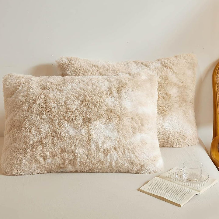 Michorinee Plüsch Bettwäsche 135x200 4teilig Winter Flauschig Warme Bettbezug Fleece Flausch Langhaa