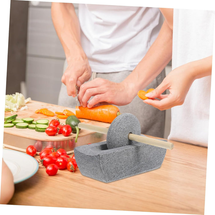 Ciieeo Manuelle Steinmühle Handdrehmühle Mit Steinmörser Kompakte Effiziente Kräuter Teemühle Tradit