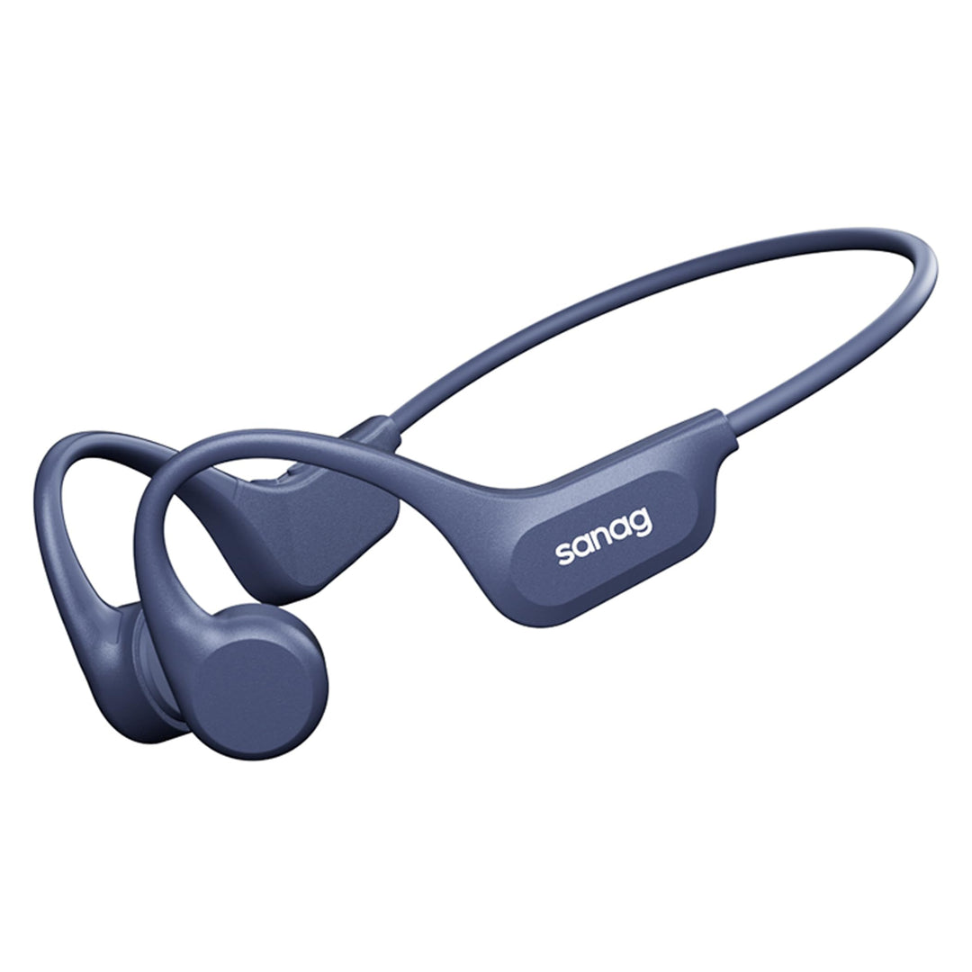 SANAG Knochenschall Sportkopfhörer, Open-Ear-Ohrhörer mit Bluetooth 5.3, Mikrofon mit Geräuschunterd