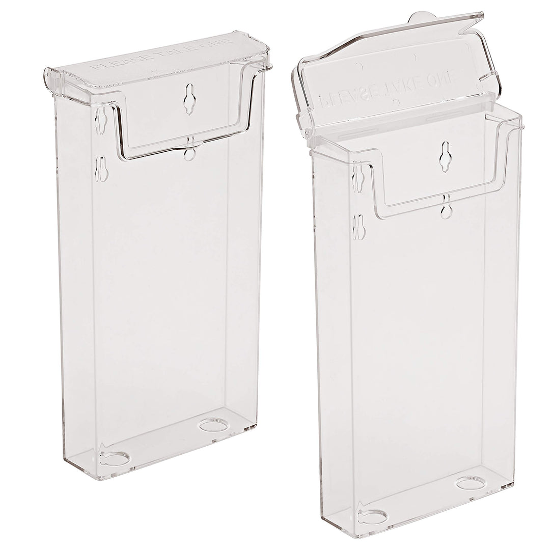 10 OD110 Stück taymar DIN Lang (DL) Prospekthalter, Prospektbox mit Deckel, Wetterfest 10er Pack DIN