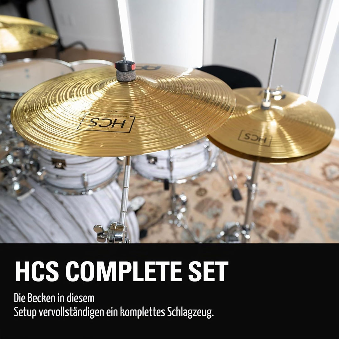 Meinl Cymbals HCS Complete Schlagzeug Becken Set (Video) Box Pack mit 14 Zoll Hihat, 16 Crash, 20 Ri
