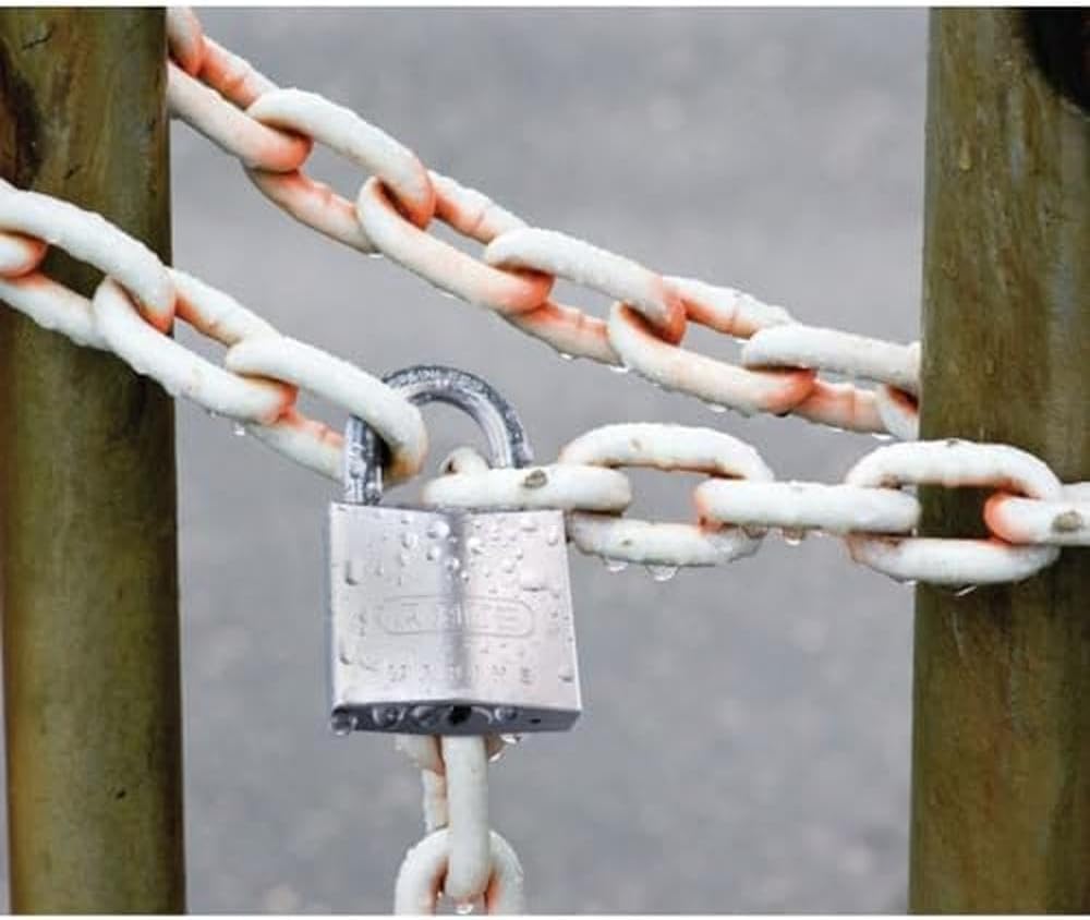ABUS Marine Vorhängeschloss 75IB/50 - wetterfest - Messing-Schlosskörper mit Nickel Pearl Beschichtu
