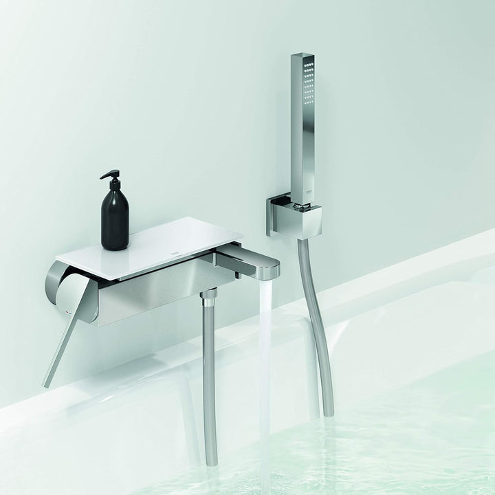 GROHE Plus | Badarmatur- Einhand-Wannenbatterie | mit Handbrause| chrom | 33547003 Chrom Einhand- Wa