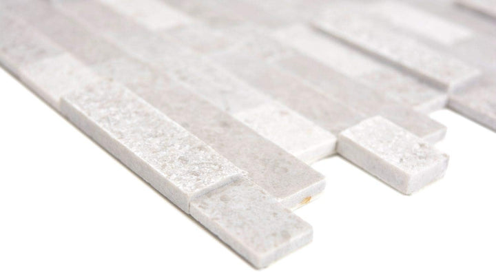 Selbstklebnde Mosaikmatte Verbund Naturstein Cinderella grey für WAND KÜCHE Wandverblender Fliesensp