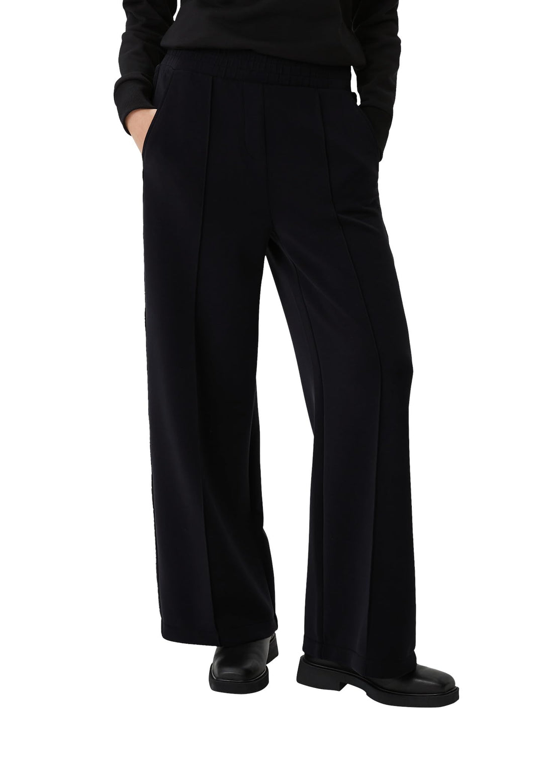Comma Jerseyhose mit weitem Bein und Logo-Detail 38W / 32L 9999, 38W / 32L 9999