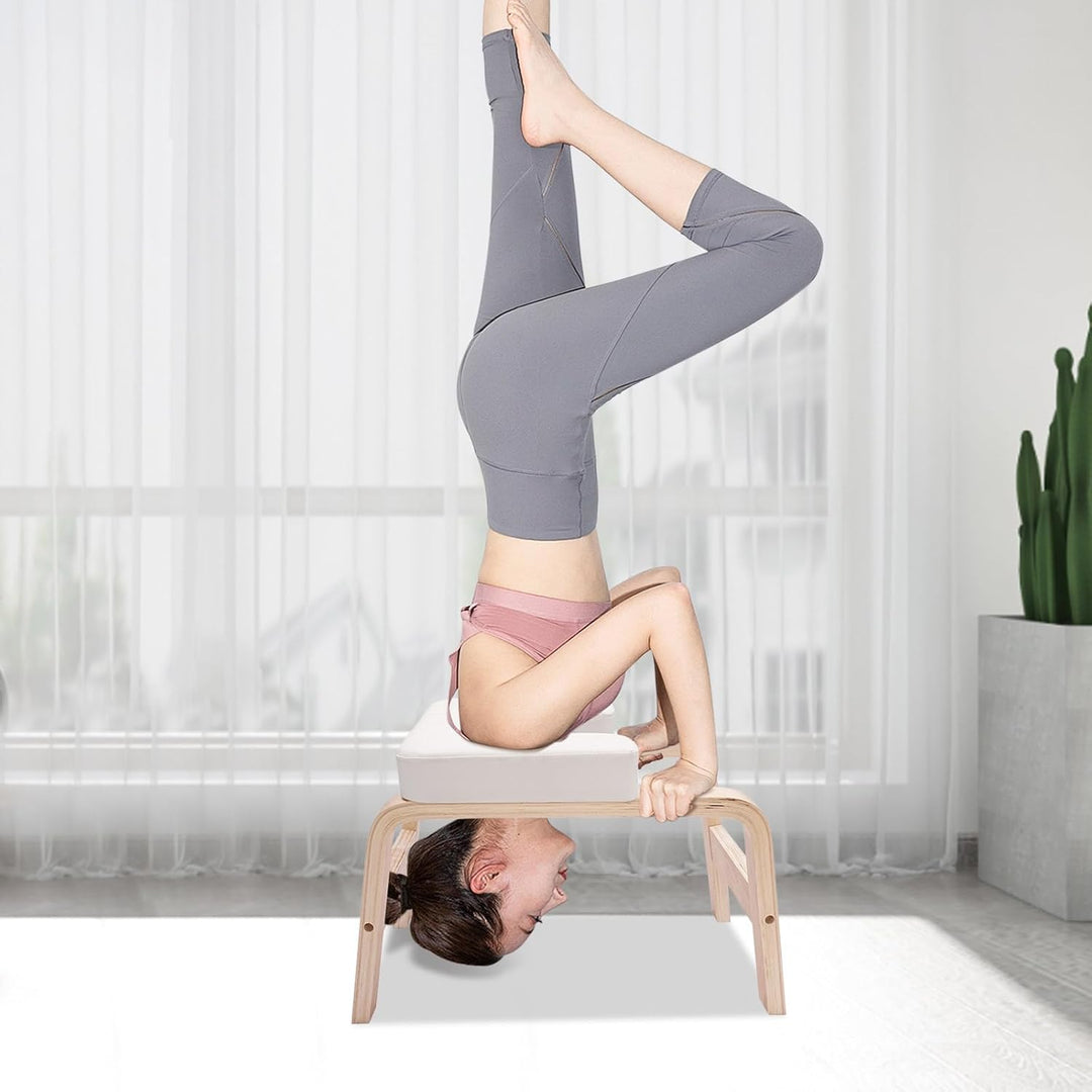 Yoga Kopfstand Bank, 2-in-1 Hocker und Sitzfläche, für Kopfstände mit maximalen Tragfähigkeit von 20