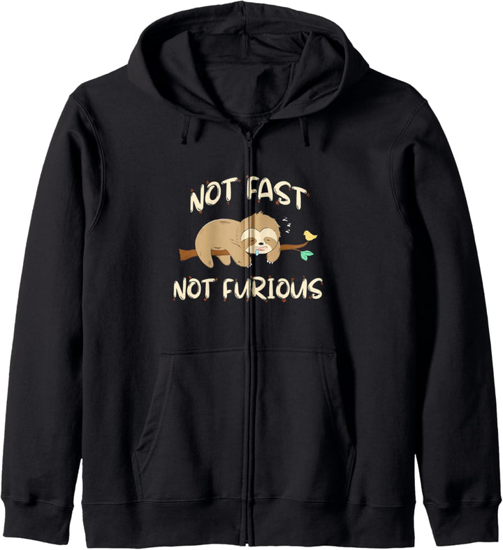 Sloths - Not Fast Not Furious - Cute Sleeping Sloth Lover Kapuzenjacke