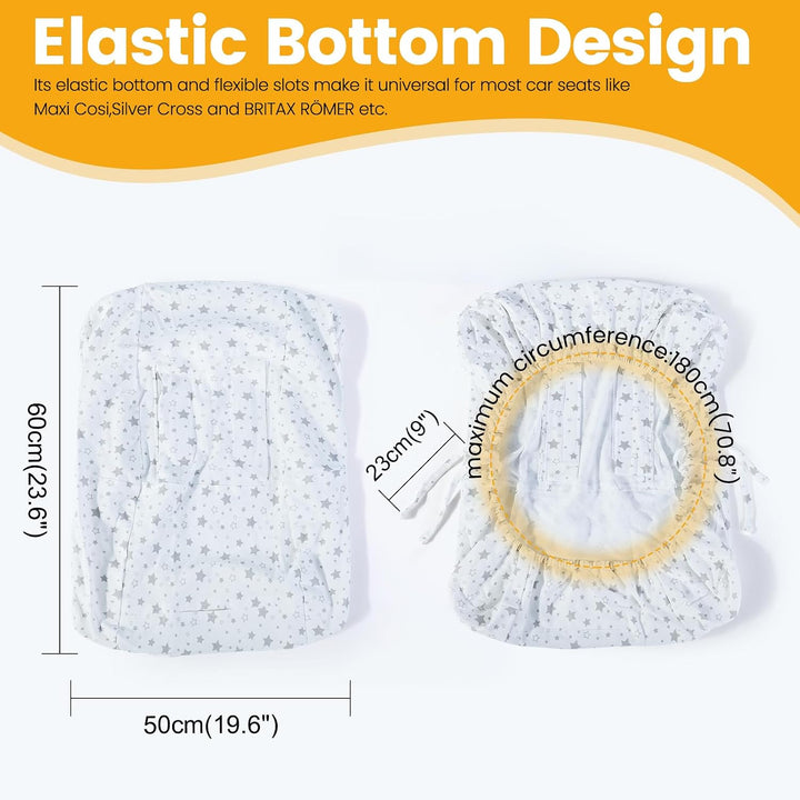 Orzbow Universal Bezug für Babyschale,Schutzbezug aus 100% Baumwolle,Perfekter Passform für Babyscha