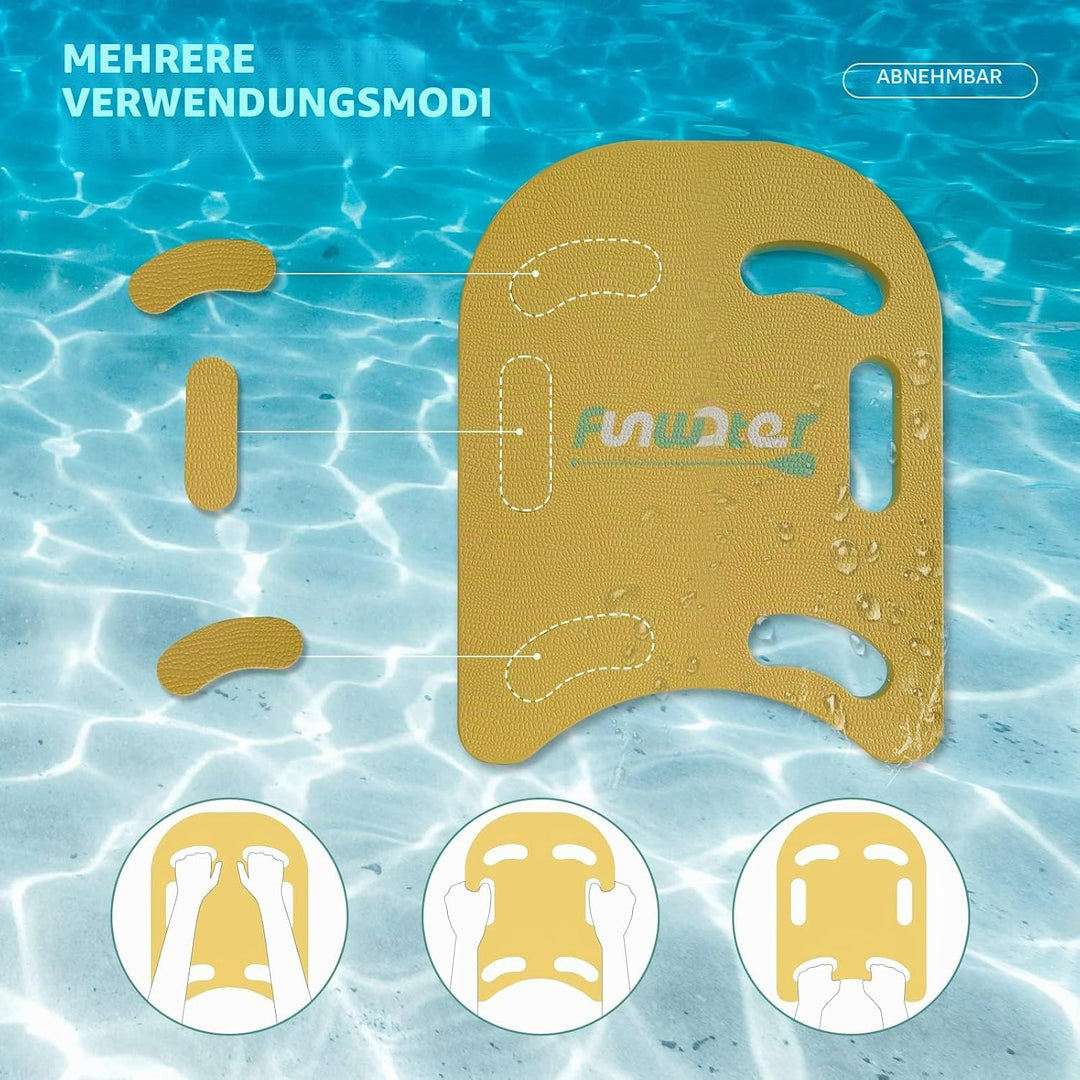 FunWater Schwimmbrett Kickboard für Kinder und Erwachsene Trainingsausrüstung PE Schaumstoff Schwimm