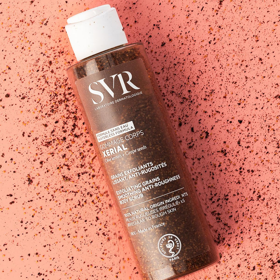 SVR - Xerial Körperpeeling – Peeling, glättend, gegen Ugosität, eingewachsene Haare – für trockene b