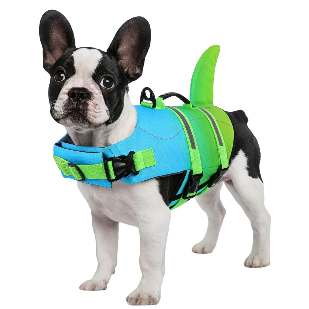 CITÉTOILE Schwimmweste Hund Hai, Hundeschwimmweste &amp; Dog Life Jacket Verstellbar mit Griff und Refle