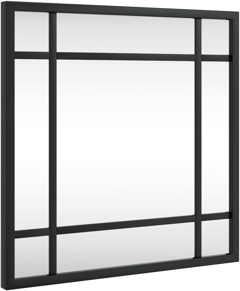 vidaXL Wandspiegel, Hängend Quadratisch Spiegel Badspiegel, Fensterspiegel für Badezimmer Wohnzimmer