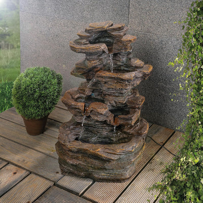 Solar Gartenbrunnen Rock Fountain - extragrosses 5 Watt Solarmodul und 1,5 Ah Akkuspeicher - 315 x 2