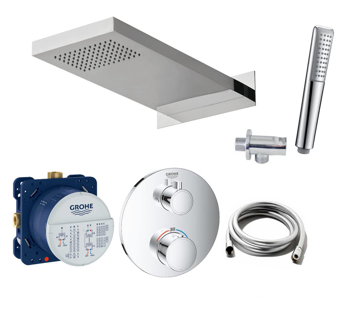 vanvilla Duschsystem mit Unterputz Duscharmatur von Grohe Grohtherm 2-Wege Thermostat und vanvilla R