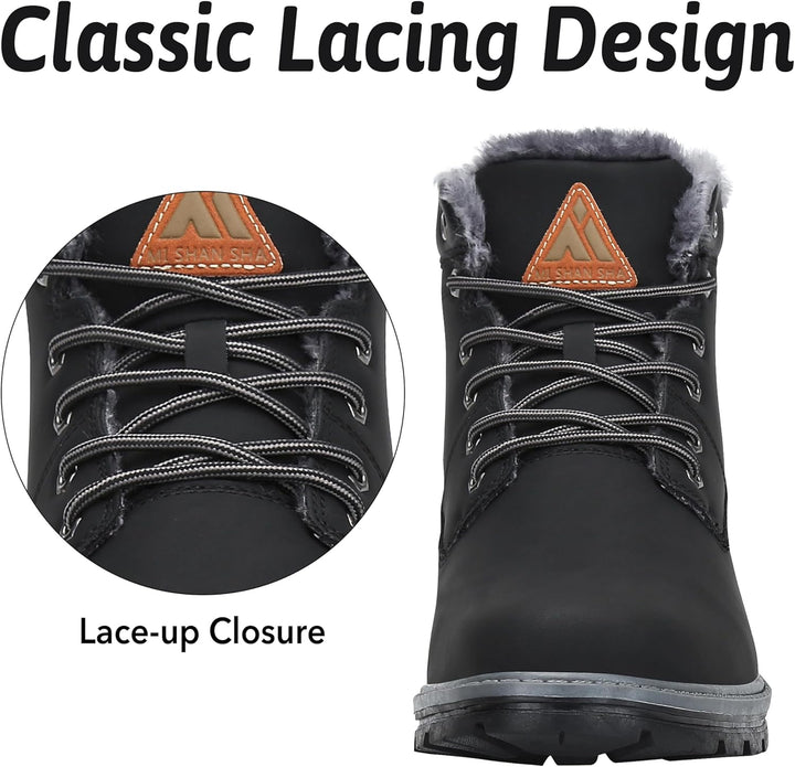 Mishansha Winterschuhe Herren Stiefel Warm Gefüttert Winterstiefel Damen Wasserdicht Outdoor Schnees