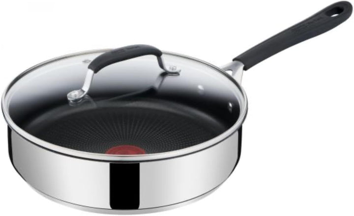 TEFAL Compatible - Jamie Oliver - Quick & Easy SS Sautepan 25 cm + Lid (E3033344)