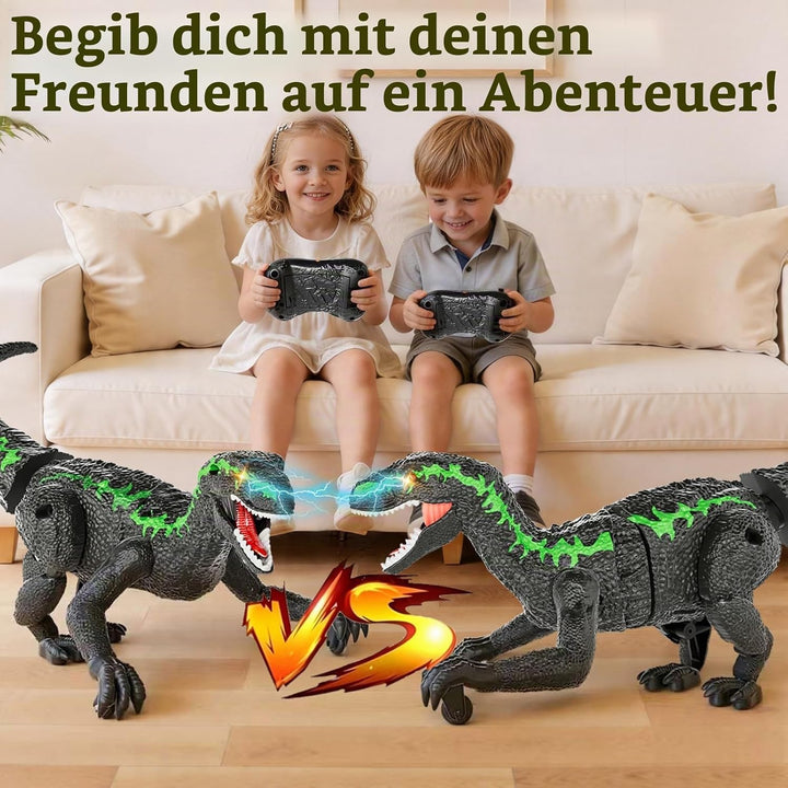 Fernsteuerungs-Dinosaurier für Kinder ab 3, 2,4 GHz RC-Dino mit 3D-Augen &amp; 3 Geräuschen, interaktive