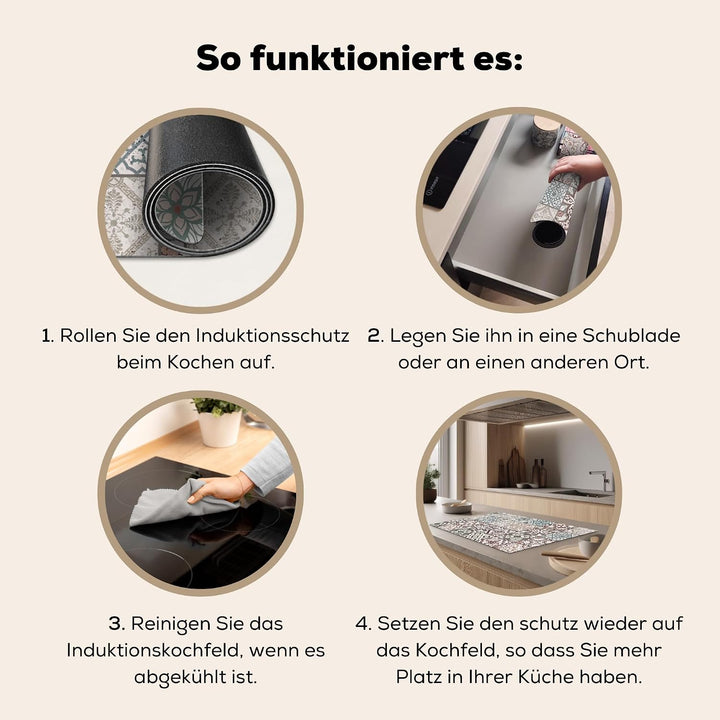 KitchenYeah© Herdabdeckplatte Einteilig Ceranfeld Abdeckplatte für | 81x52 cm - Induktionsschutz Cer