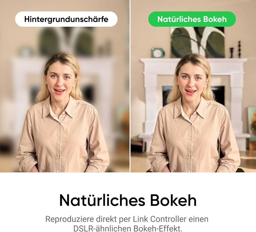 Insta360 Link 2 Standard Bundle - 4K Webcam für PC/Mac, 1/2" Sensor, KI-Tracking, HDR, Mikrofon mit