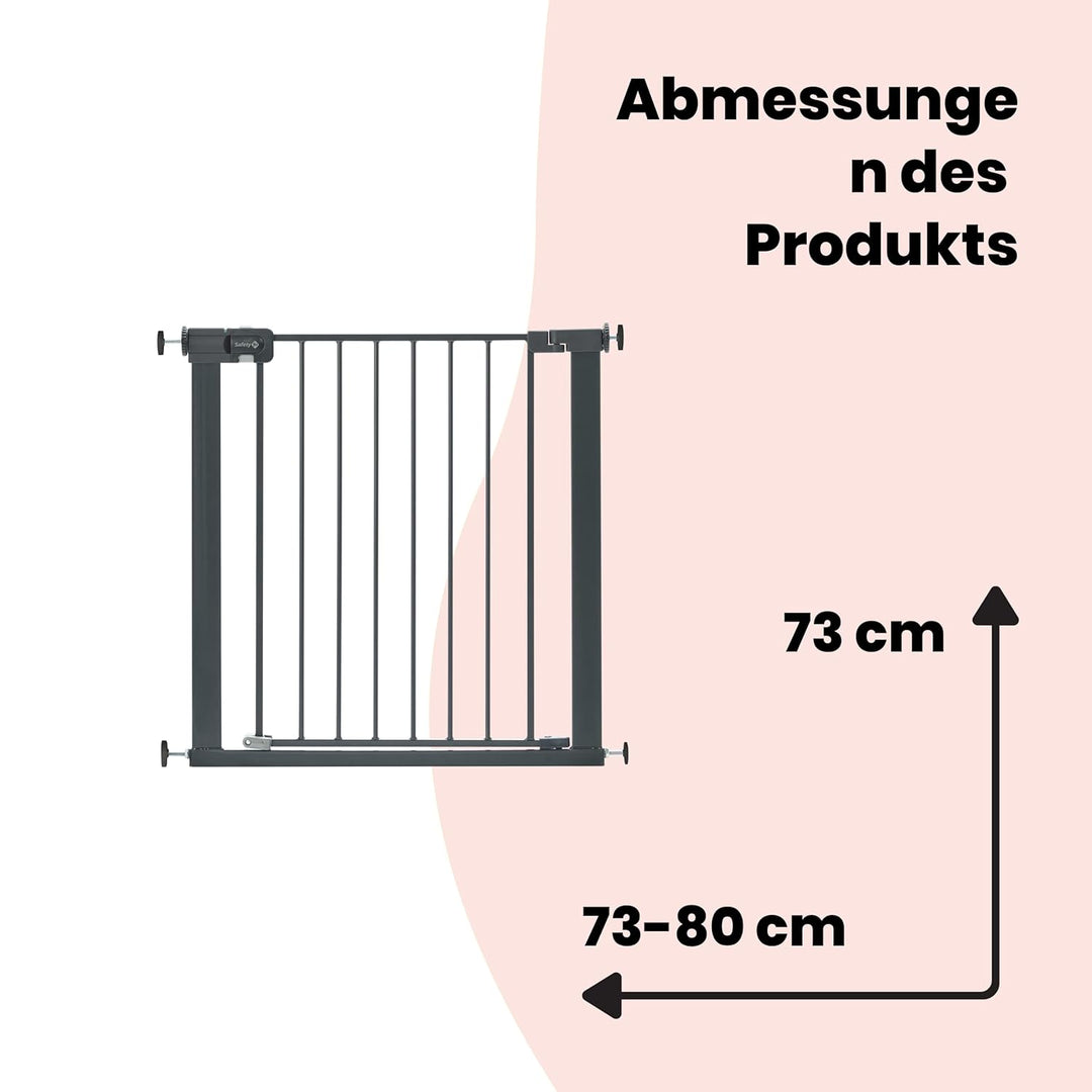 Safety 1st Easy Close, Ausziehbares Schutzgitter, Klemmgitter für die Treppe, Babygitter auch für Hu