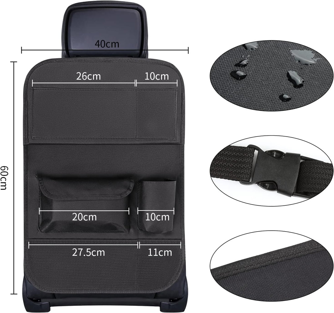 ERWEY Auto Rückenlehnenschutz 2 PCS Autositz Organizer Rücksitz Organizer mit Tablet/Telefon Aufbewa