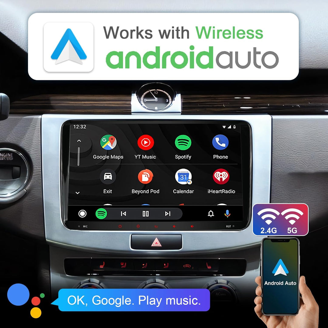Woibugee 8-Core VW Radio for VW Golf 5 6 Seat Passat Caddy Sharan Tiguan, Wireless Apple CarPlay & A