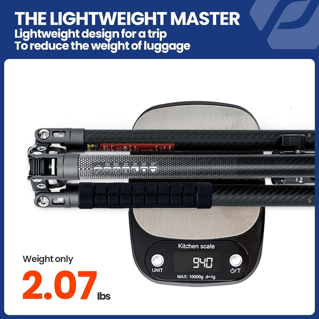 Fotopro X-Aircross 3 Reisestativ Kohlefaser 154cm mit Einbeinstativ 360 Panorama Kugelkopf Stabil 0.
