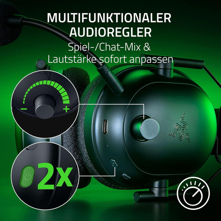 Razer BlackShark V2 Pro (Xbox) - Kabelloses Konsolen E-Sport Headset für Xbox S-X & One (Triforce 50