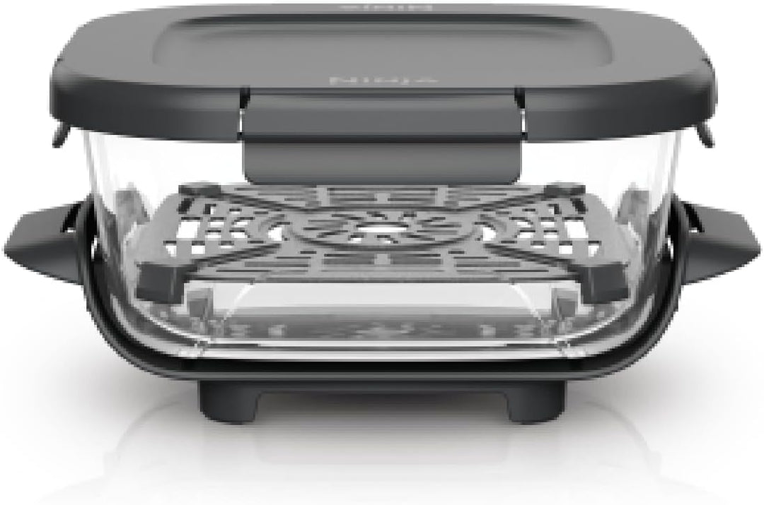 Ninja CRISPi 1,4-l-TempWare-Glasbehälter mit Schnappverschluss-Deckel, wärmebeständiger Heissluftfri