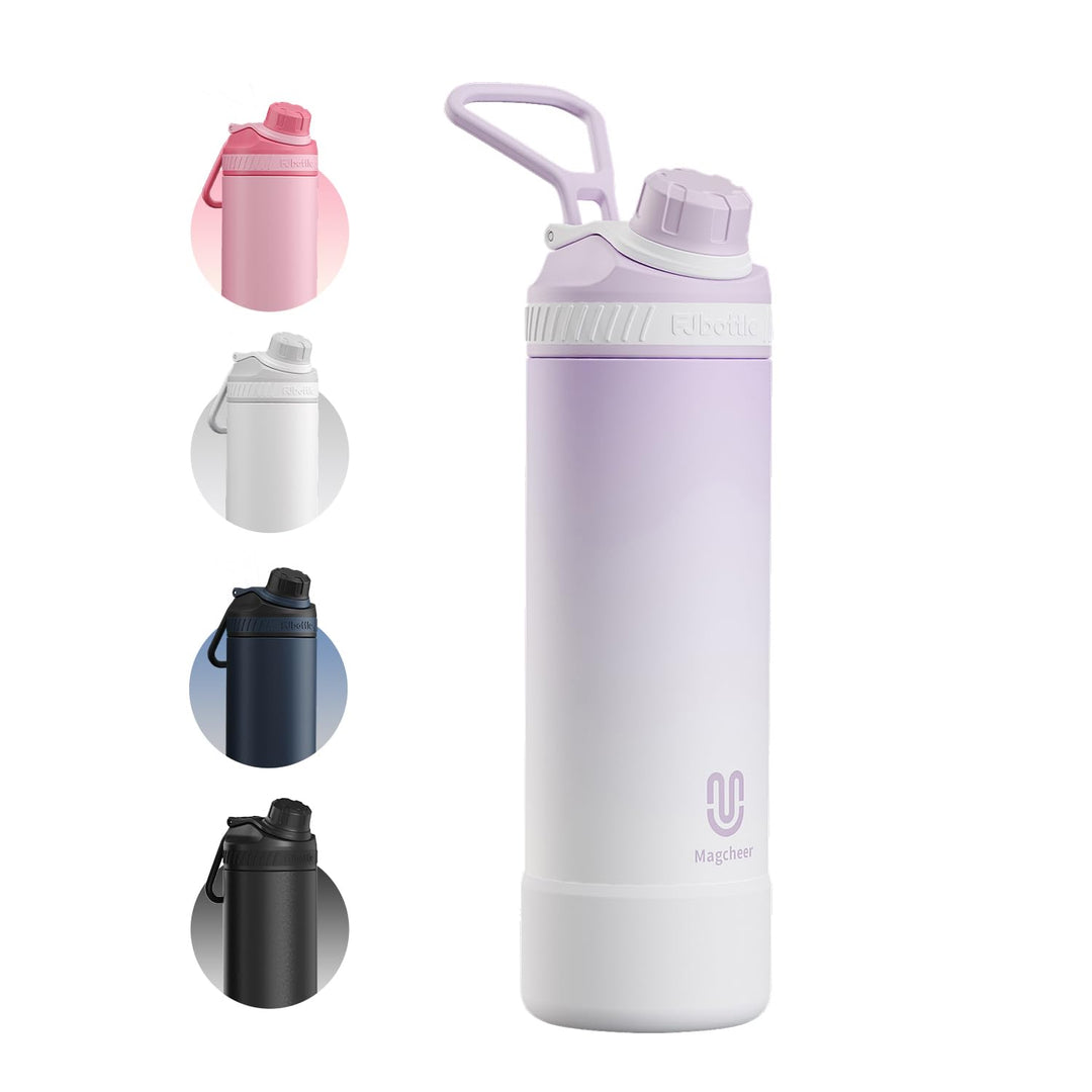 magcheer Isolierte Edelstahl Trinkflasche 750ml mit Griff | BPA-Frei & Auslaufsichere Isolierte Ther