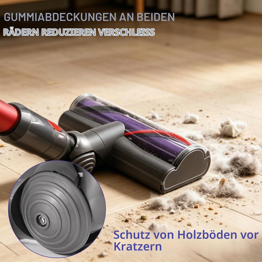 KENVOR Bürste kompatibel mit Dyson V7 V8 V10 V11 V15 Gen5 mit Gummibeschichteten Rädern für Kurzflor
