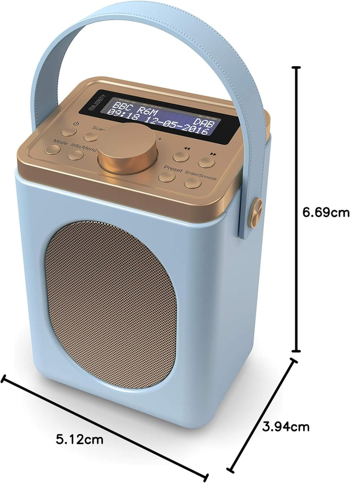 MAJORITY Little Shelford DAB Plus Radio | Küchenradio UKW mit Bluetooth | Radio Batteriebetrieben mi
