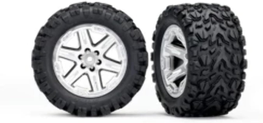 TRAXXAS 6773R Reifen Talon auf Felgen Silver Hex 12mm