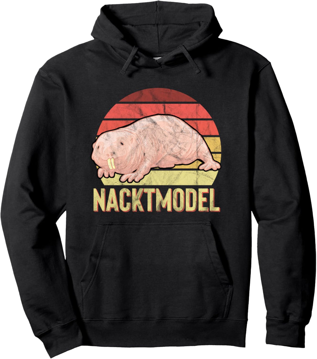 Lustiges Nacktmull Nacktmodel Nagetier Retro Geschenk Pullover Hoodie