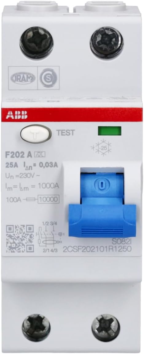 ABB F202 RCCB, 2-polig, 25A, 30mA Typ A CE 230V ac Einzelpack Single, Einzelpack Single