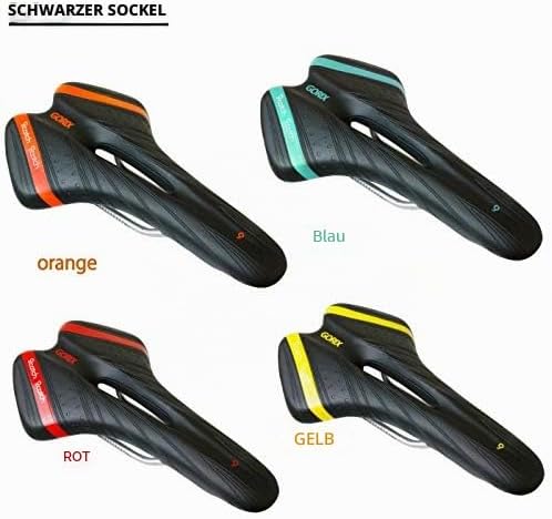 GORIX Fahrradsattel, komfortabel, mit Schiene, MTB, Rennrad, für Damen und Herren (A6-1) Hellbraun,