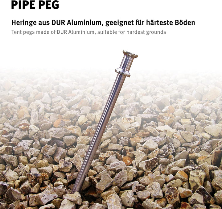 Wechsel Tents Pipe Peg - Zelt-Heringe 20 cm, extra lang und schlagfest auch für Felsböden geeignet,