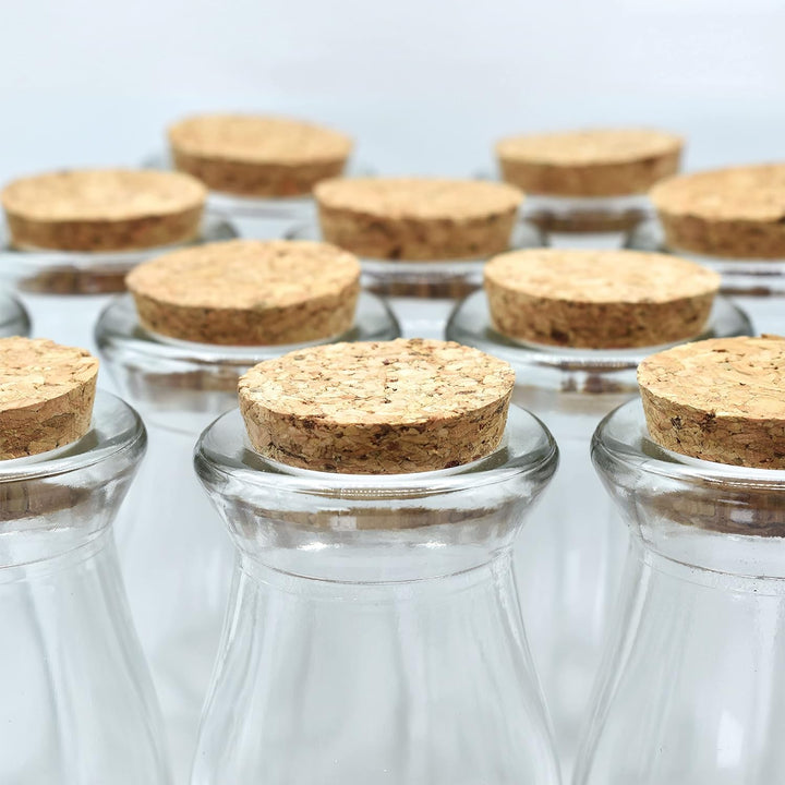 volila Glasflaschen 100ml – 12er-Pack Kleine Glasflaschen zum Befüllen als Party- oder Hochzeitsgesc