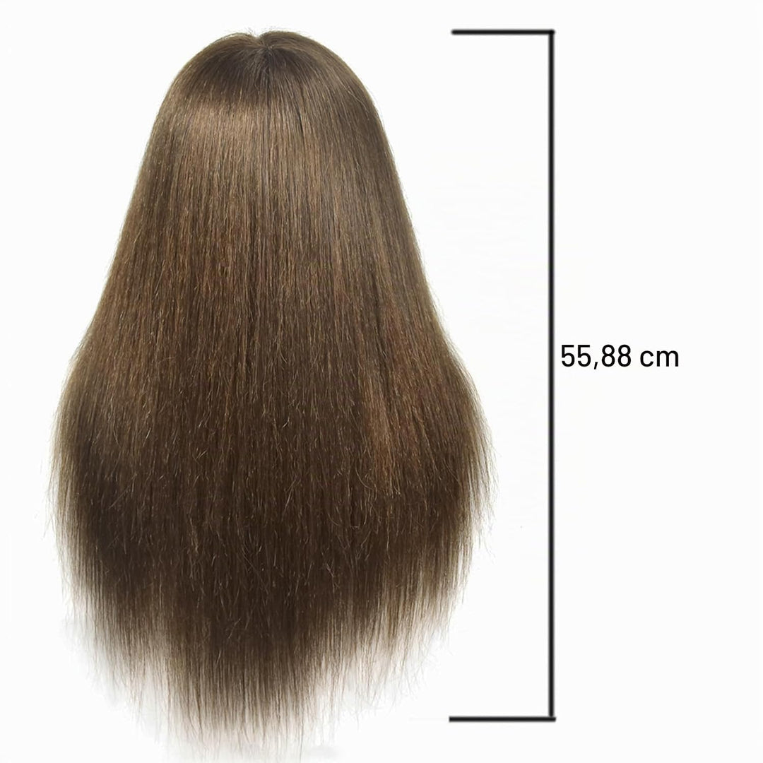 Schaufensterpuppe Kopf 20„-22“ Weiblich 85% Echthaar Friseur Kosmetologie Schaufensterpuppe Schaufen