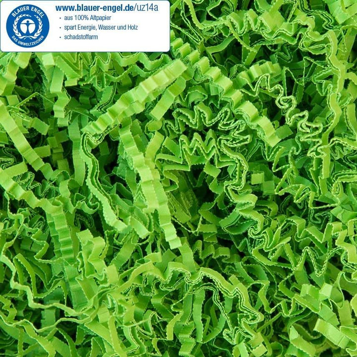 5 KG PresentFill® Füllmaterial Apfelgrün umweltfreundliches Polstermaterial aus 100% Recycling Papie