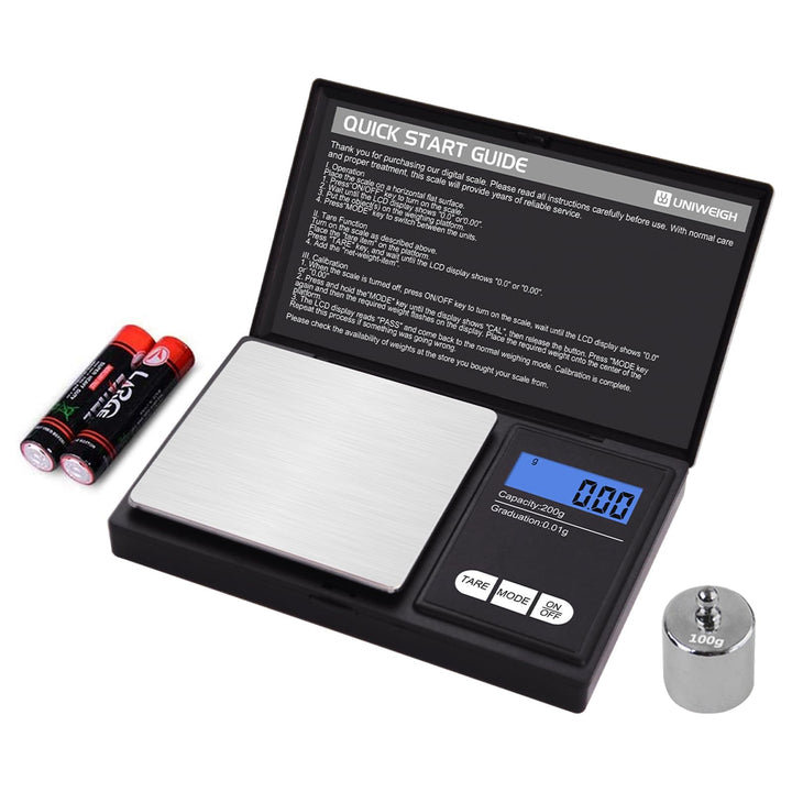Digitale Grammwaage,200g 0.01g/0.001oz Gewichtswaage Gramm und Unze,Elektronische Smart Mini-Taschen