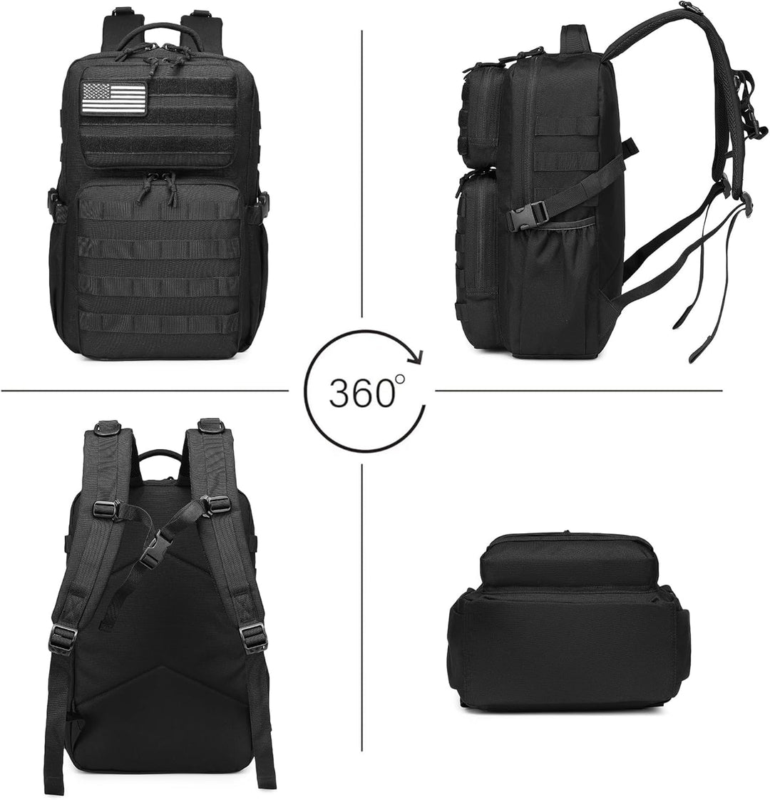 Wotony Taktischer Militärrucksack für Herren, wasserdicht, 3-Tage-Angriffsrucksack, Molle-Tasche mit
