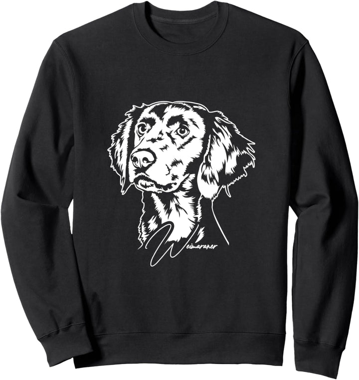 Langhaar Weimaraner Portrait Hund Hundeportrait Hunde Sweatshirt