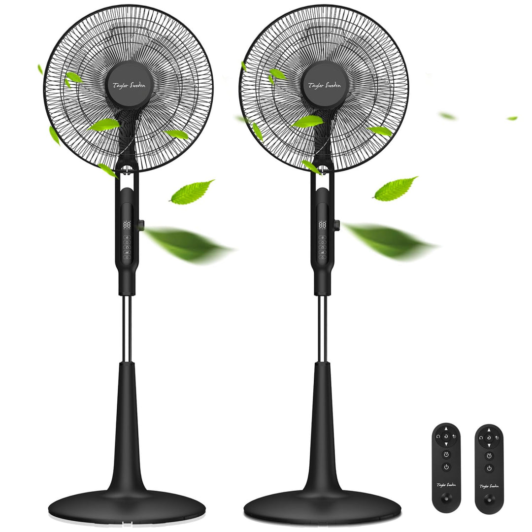 Taylor Swoden Ventilator Leise, 25DB DC Standventilator mit Fernbedienung, 12H Timer, 28 Geschwindig
