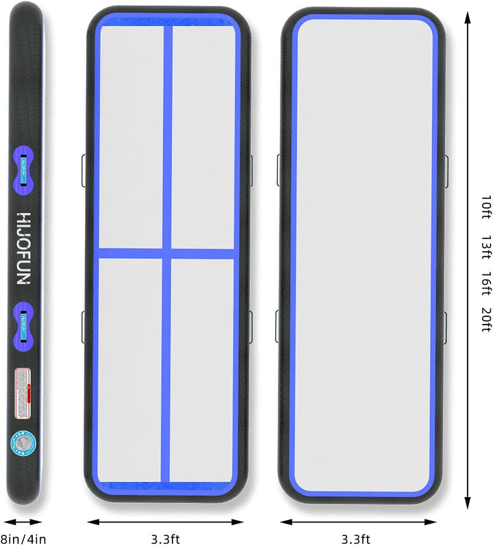 HIJOFUN Aufblasbare Gymnastik Tumbling Matten 3M 4M 5M 6M 20CM Höhe Trainings Matte Länge Bodenmatte