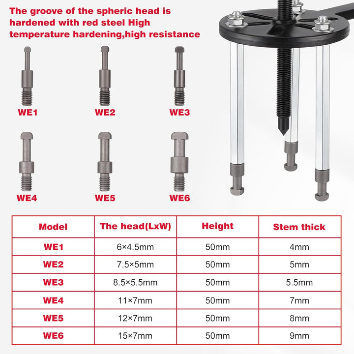 21 Stück Lagerabzieher-Set Innenlochabzieher,3-Backen-Hakenabzieher Innenlochabzieher Ausbauwerkzeug